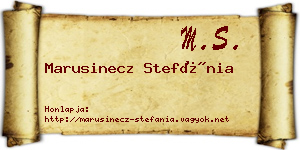 Marusinecz Stefánia névjegykártya
